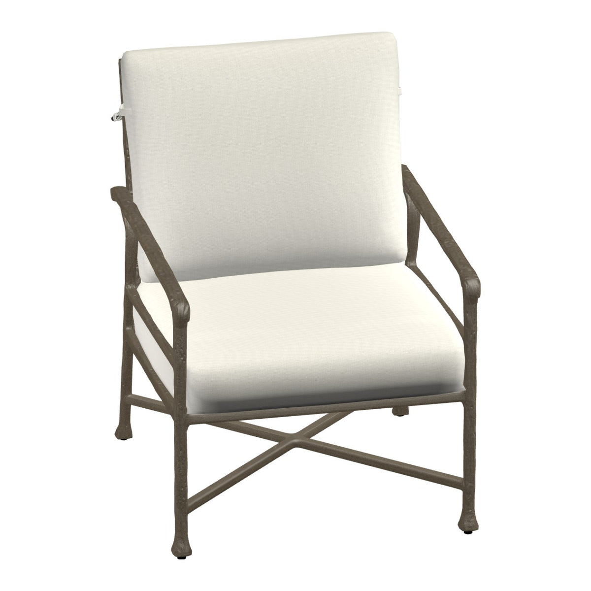 Castelle Marquis Cushioned Lounge Chair in Weathered Wood frame finish (3D render)