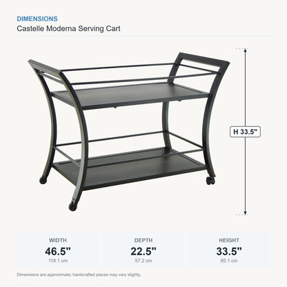 Castelle Moderna Serving Cart dimensions