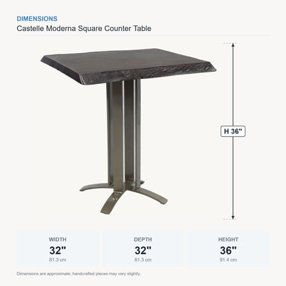 Castelle Moderna Square Counter Table dimensions