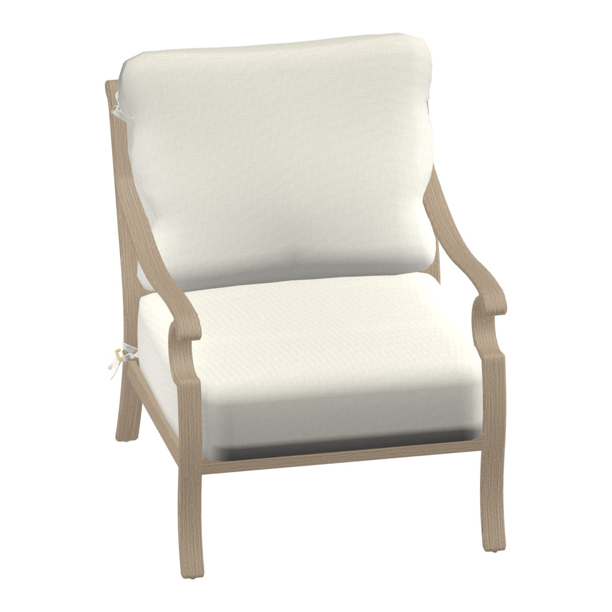 Castelle Monterey Cushioned Lounge Chair in Brushed Oak frame finish (3D render)