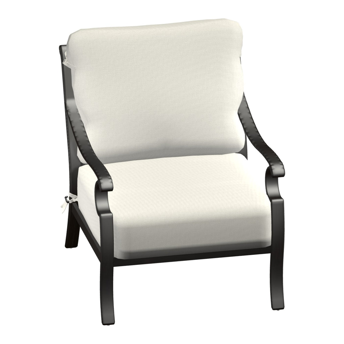 Castelle Monterey Cushioned Lounge Chair in Dark Rum Gold frame finish (3D render)