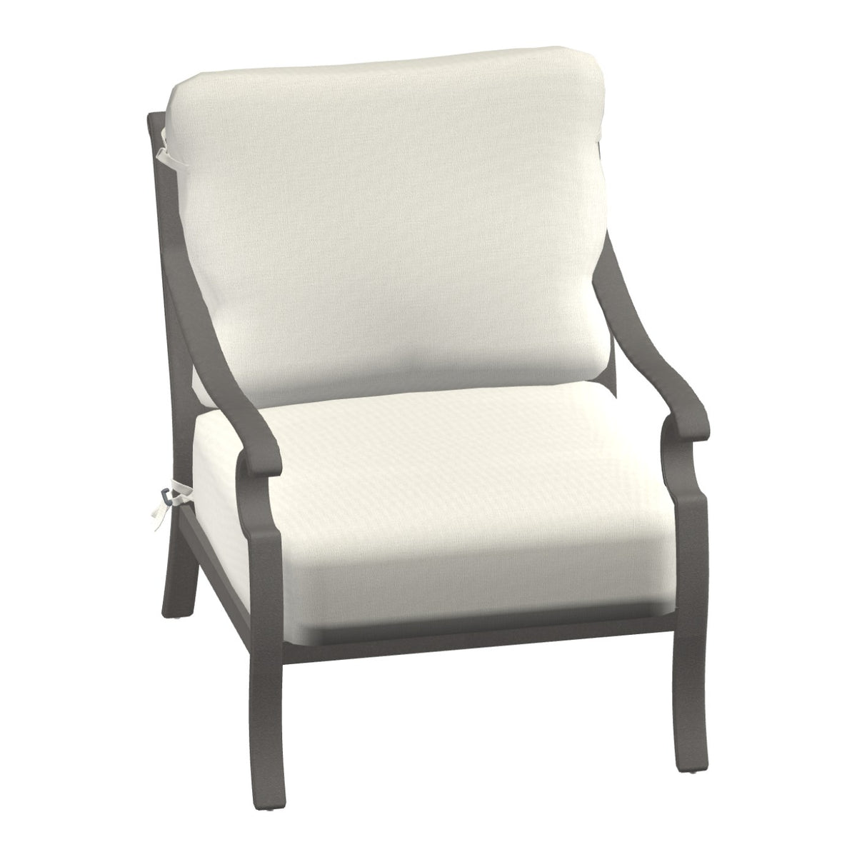Castelle Monterey Cushioned Lounge Chair in Matte Gunmetal frame finish (3D render)