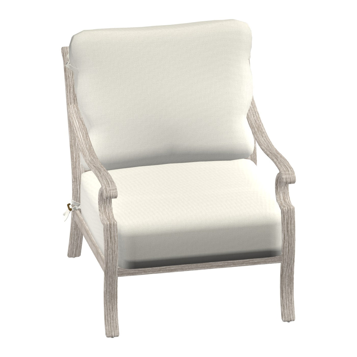 Castelle Monterey Cushioned Lounge Chair in Weathered Gray frame finish (3D render)