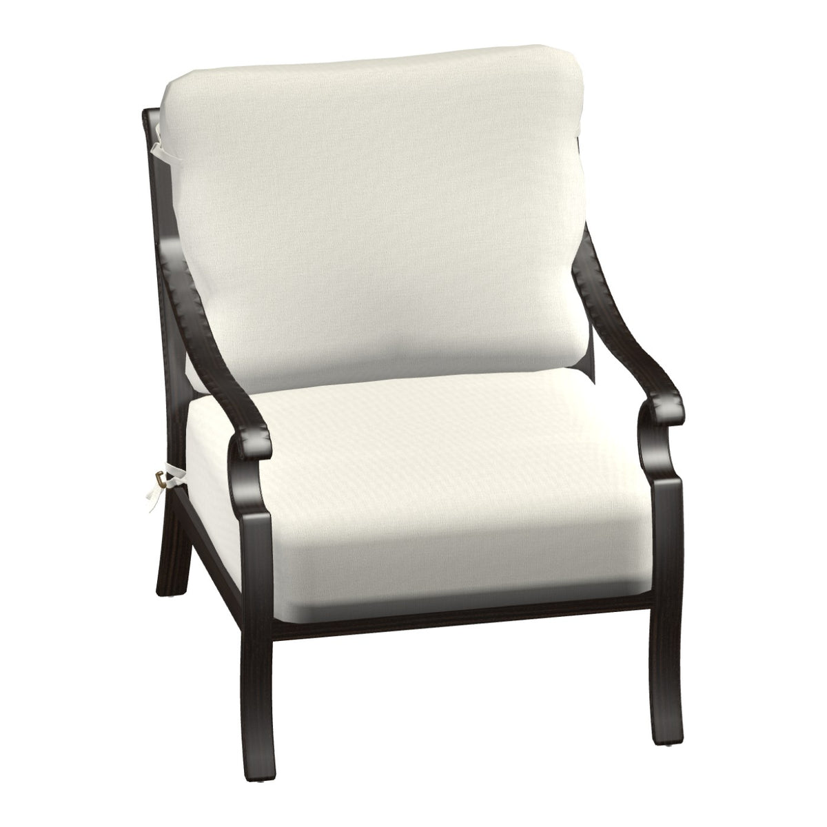 Castelle Monterey Cushioned Lounge Chair in Weathered Mahogany frame finish (3D render)