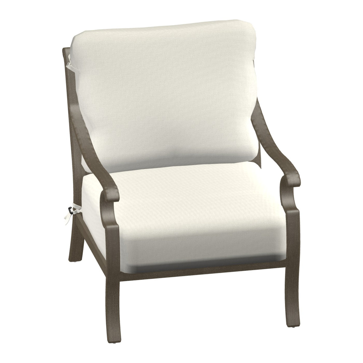 Castelle Monterey Cushioned Lounge Chair in Weathered Wood frame finish (3D render)