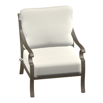 Castelle Monterey Cushioned Lounge Chair in Weathered Wood frame finish (3D render)