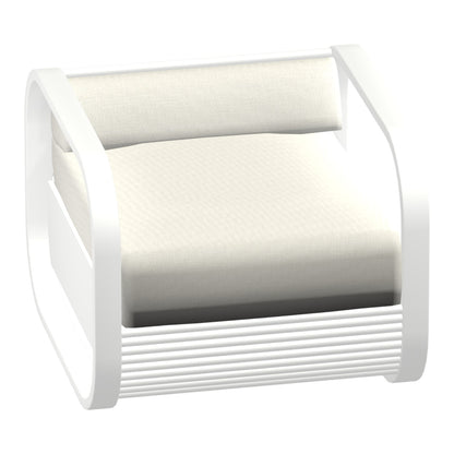 Castelle Nosara Cushioned Lounge Chair in Matte White frame finish (3D render)