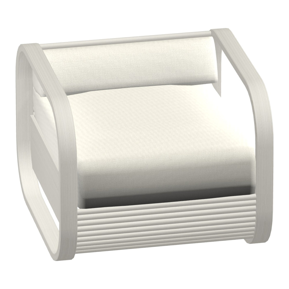Castelle Nosara Cushioned Lounge Chair in Restoration Ivory frame finish (3D render)