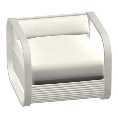 Castelle Nosara Cushioned Lounge Chair in Restoration Ivory frame finish (3D render)