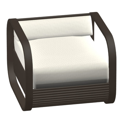Castelle Nosara Cushioned Lounge Chair in Rich Earth frame finish (3D render)