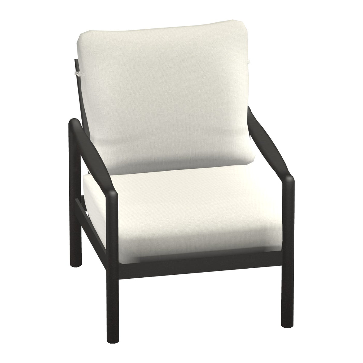 Castelle Preston Cushioned Lounge Chair in Antique Dark Rum frame finish (3D render)