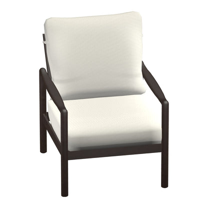 Castelle Preston Cushioned Lounge Chair in Antique Mahogany frame finish (3D render)