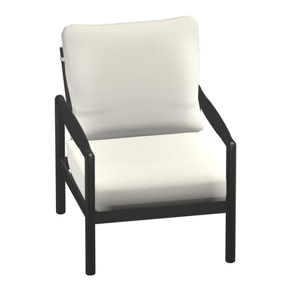 Castelle Preston Cushioned Lounge Chair in Cast Iron frame finish (3D render)