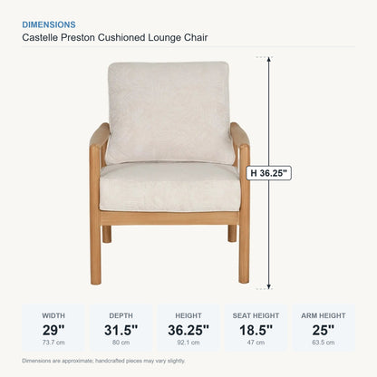Castelle Preston Cushioned Lounge Chair dimensions