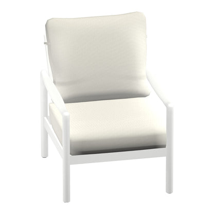 Castelle Preston Cushioned Lounge Chair in Matte White frame finish (3D render)