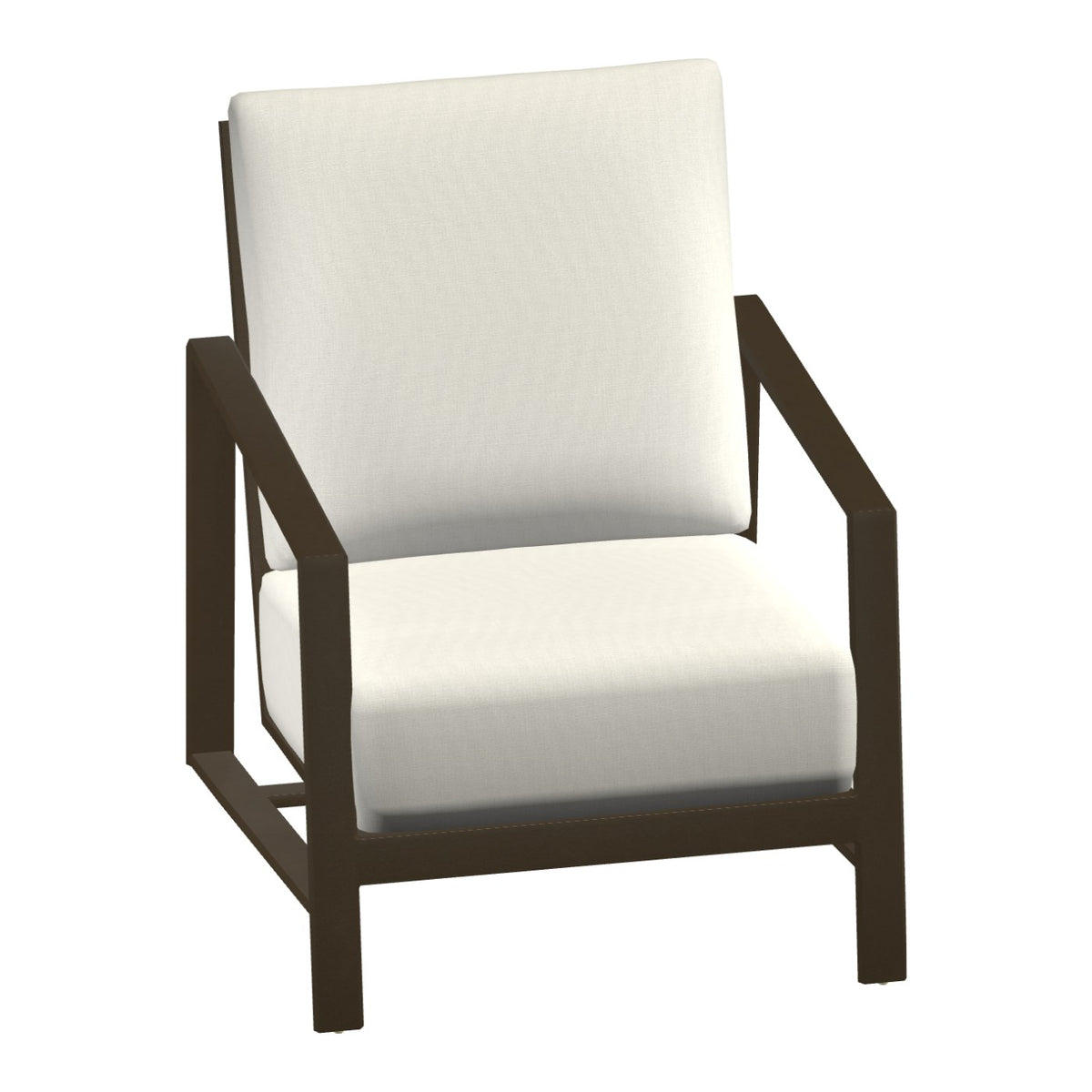 Castelle Prism Cushioned Lounge Chair in Bronze frame finish (3D render)