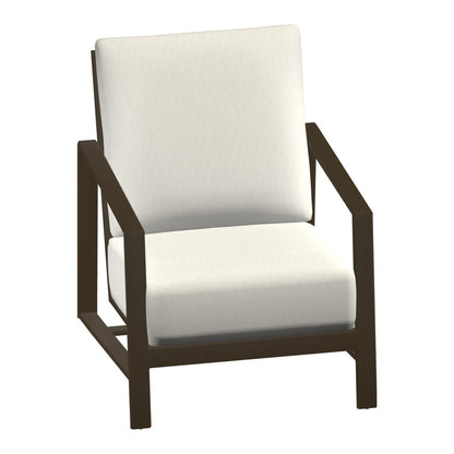 Castelle Prism Cushioned Lounge Chair in Bronze frame finish (3D render)