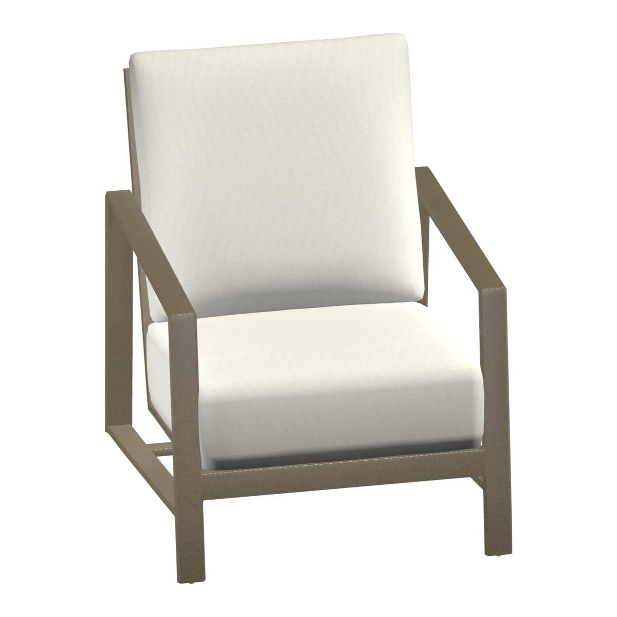 Castelle Prism Cushioned Lounge Chair in Jasmine frame finish (3D render)