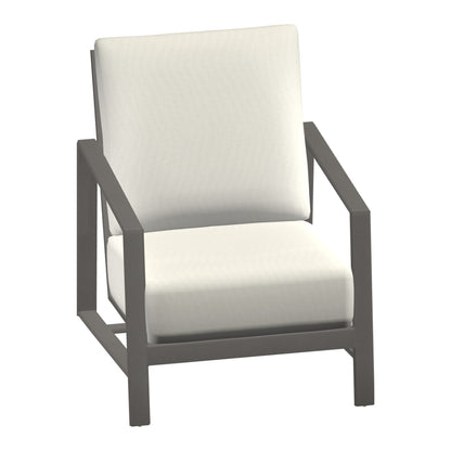 Castelle Prism Cushioned Lounge Chair in Matte Gunmetal frame finish (3D render)