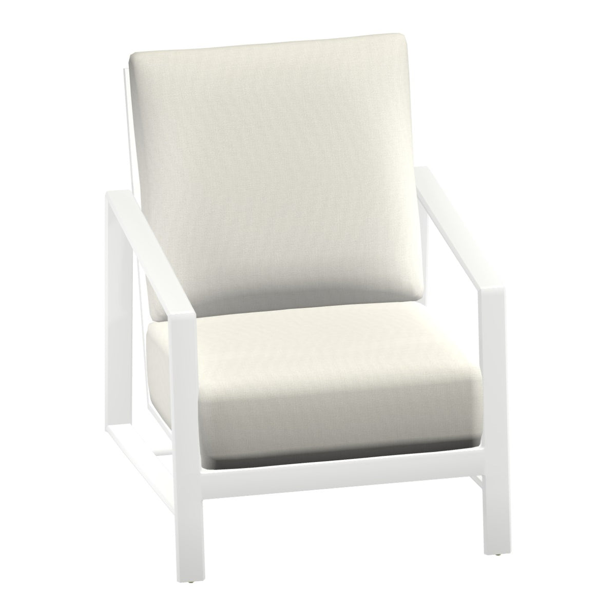 Castelle Prism Cushioned Lounge Chair in Matte White frame finish (3D render)