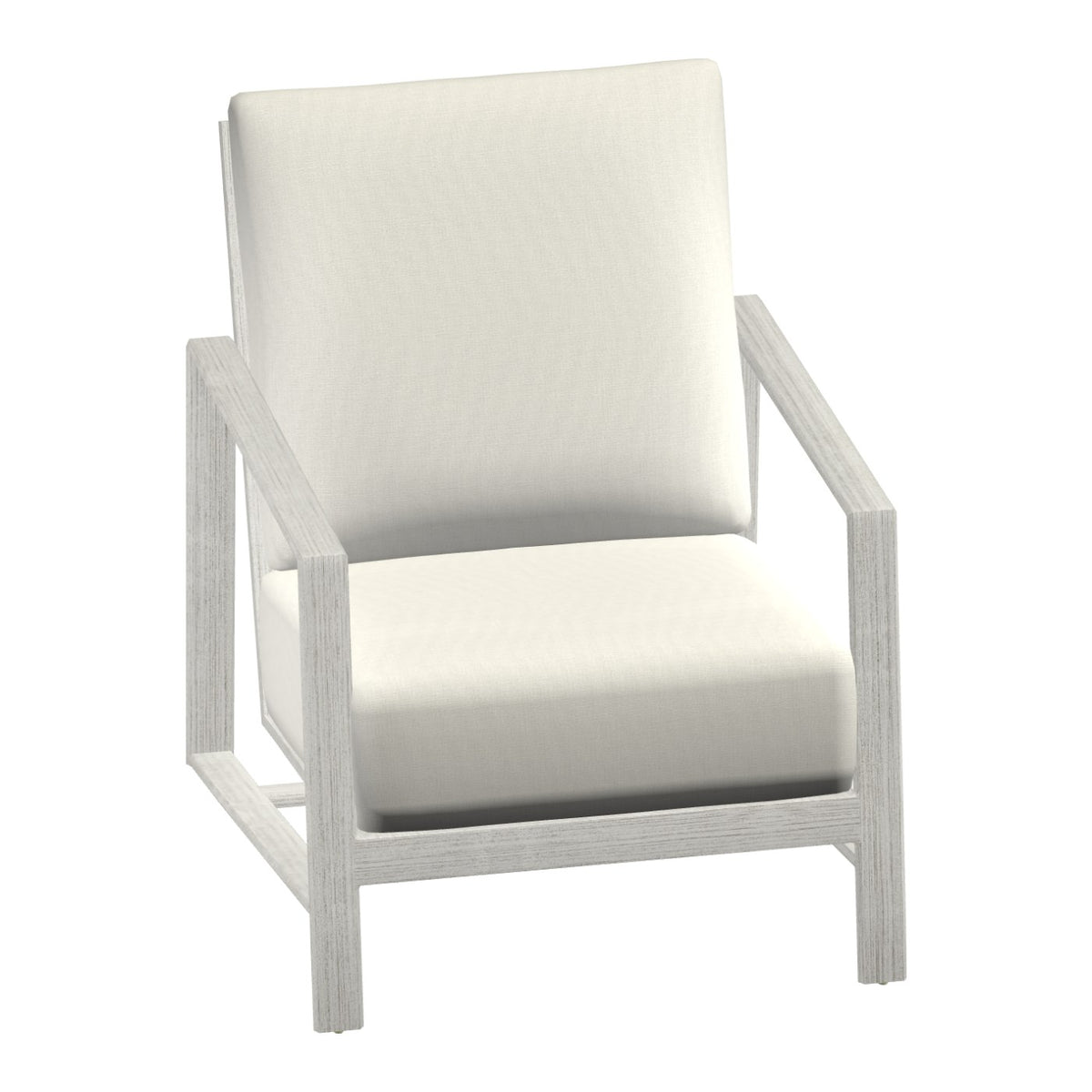 Castelle Prism Cushioned Lounge Chair in Restoration Ivory frame finish (3D render)