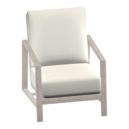 Castelle Prism Cushioned Lounge Chair in Weathered Gray frame finish (3D render)