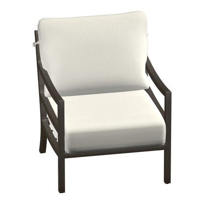 Castelle Roma Cushioned Lounge Chair in Antique Black Walnut frame finish (3D render)