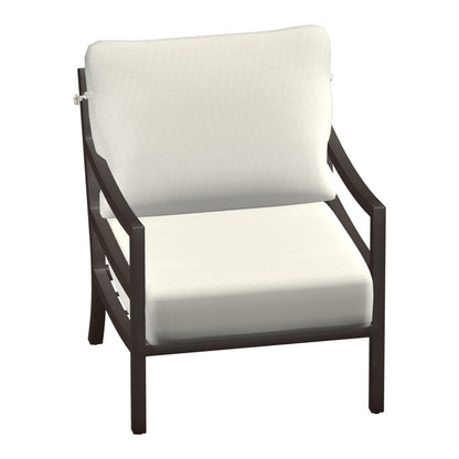 Castelle Roma Cushioned Lounge Chair in Antique Mahogany frame finish (3D render)