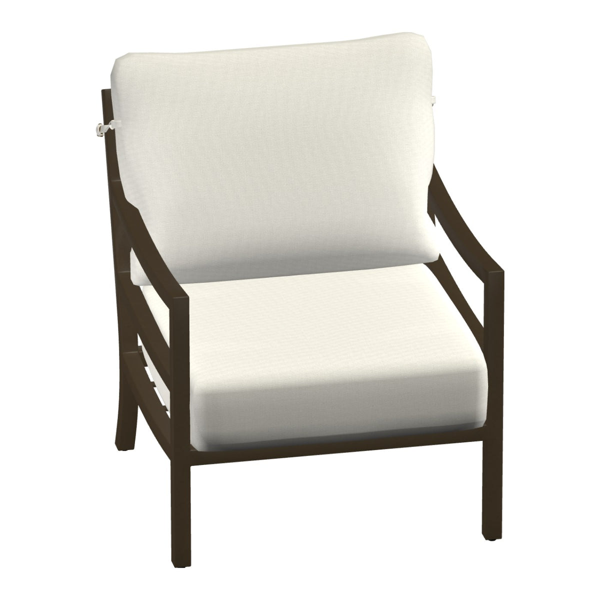 Castelle Roma Cushioned Lounge Chair in Bronze frame finish (3D render)