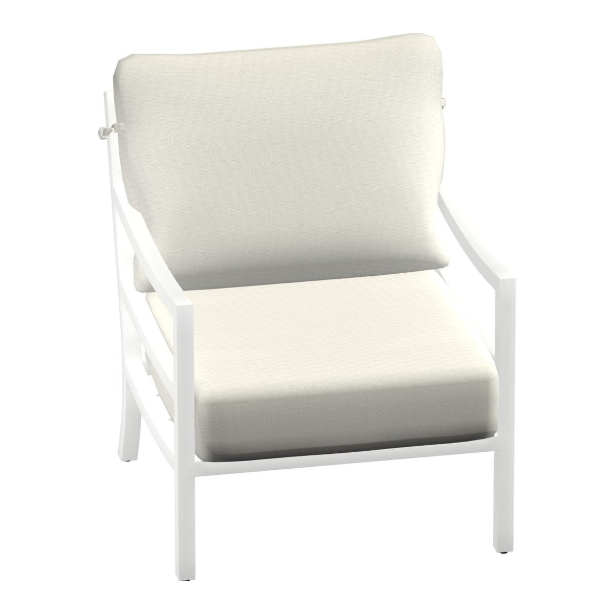Castelle Roma Cushioned Lounge Chair in Matte White frame finish (3D render)