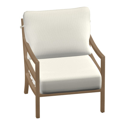 Castelle Roma Cushioned Lounge Chair in Teak frame finish (3D render)