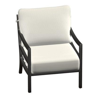 Castelle Roma Cushioned Lounge Chair in Weathered Dark Rum frame finish (3D render)