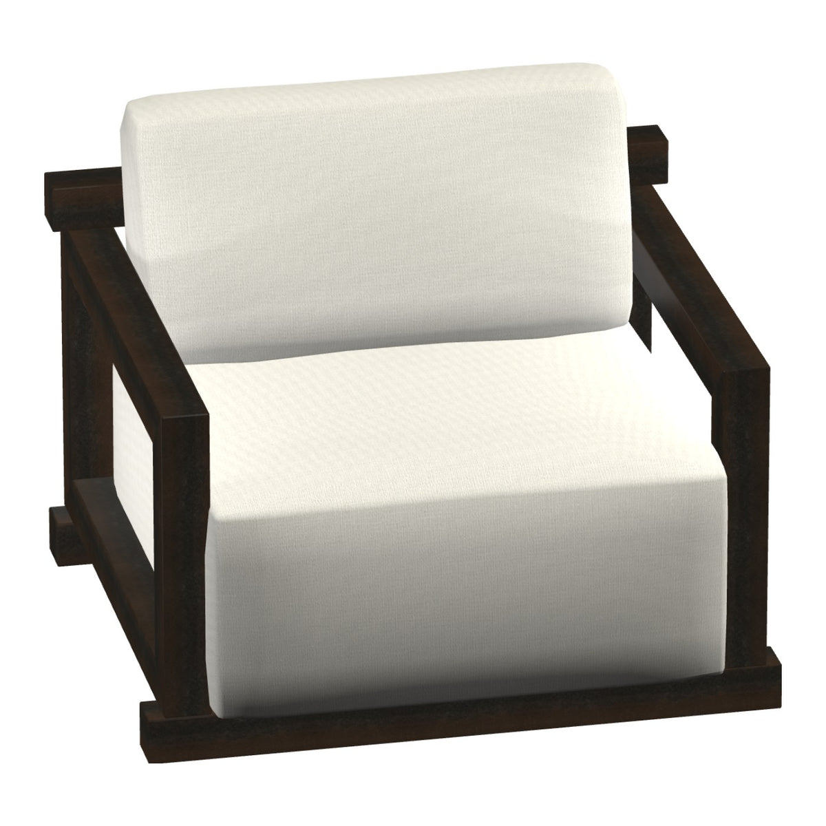 Castelle Talon Cushioned Lounge Chair in Antique Auburn frame finish (3D render)