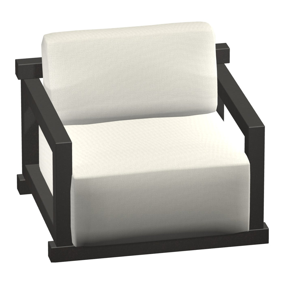 Castelle Talon Cushioned Lounge Chair in Antique Dark Rum frame finish (3D render)