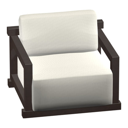Castelle Talon Cushioned Lounge Chair in Antique Mahogany frame finish (3D render)