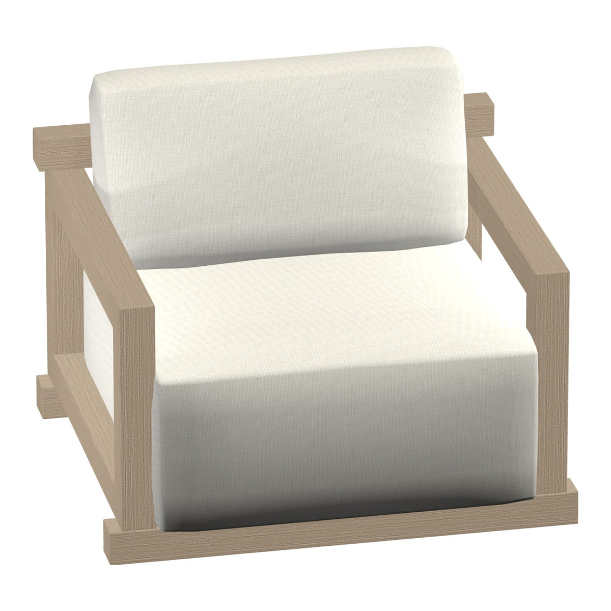 Castelle Talon Cushioned Lounge Chair in Brushed Oak frame finish (3D render)