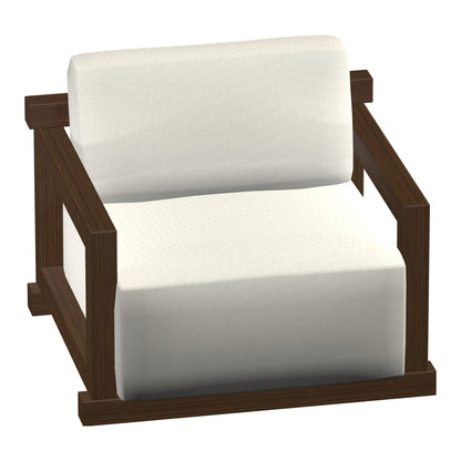 Castelle Talon Cushioned Lounge Chair in Brushed Pecan frame finish (3D render)