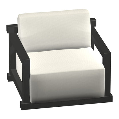 Castelle Talon Cushioned Lounge Chair in Cast Iron frame finish (3D render)