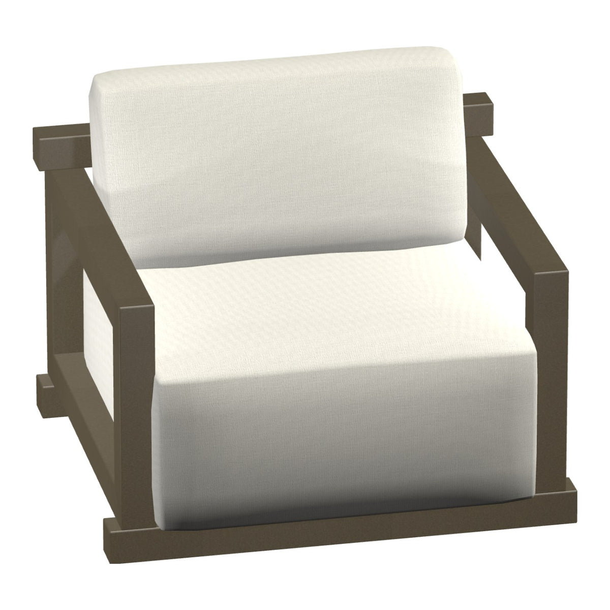 Castelle Talon Cushioned Lounge Chair in Jasmine frame finish (3D render)