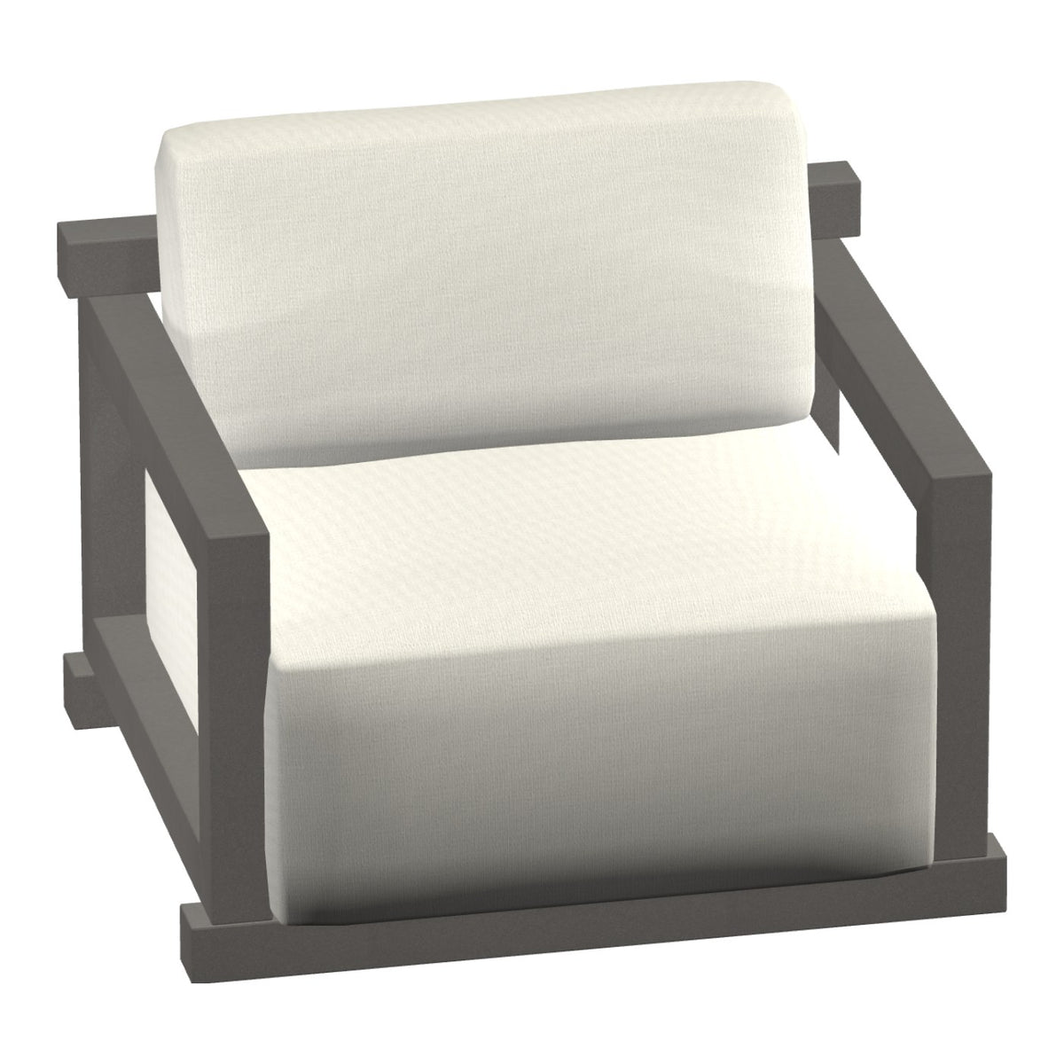 Castelle Talon Cushioned Lounge Chair in Matte Gunmetal frame finish (3D render)