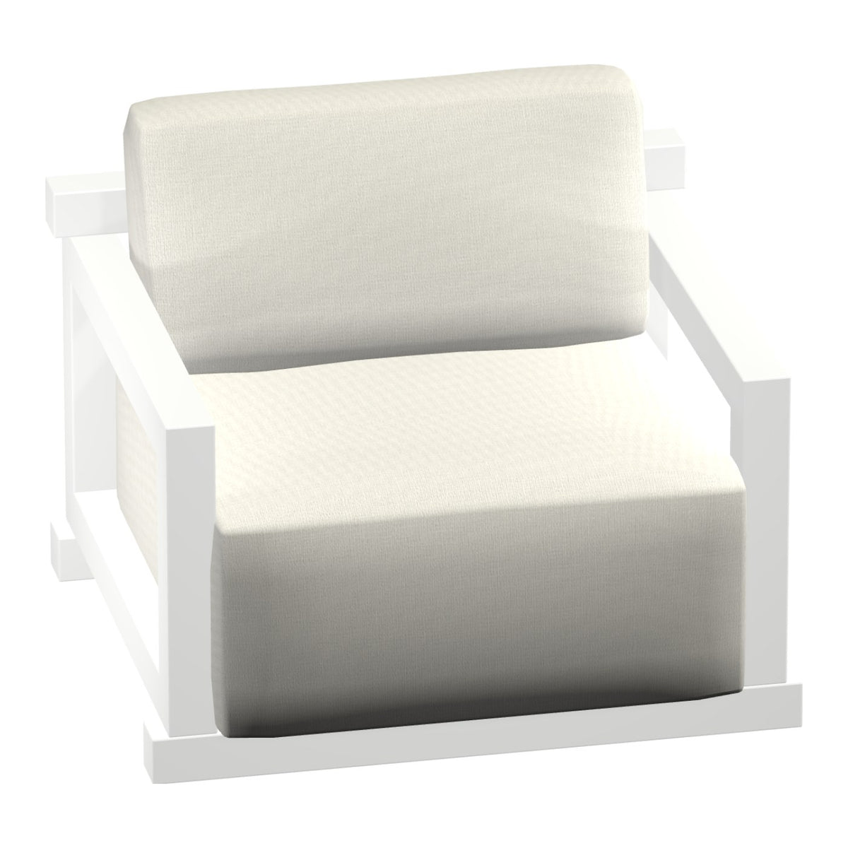 Castelle Talon Cushioned Lounge Chair in Matte White frame finish (3D render)