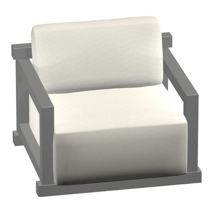 Castelle Talon Cushioned Lounge Chair in Platinum Tex frame finish (3D render)