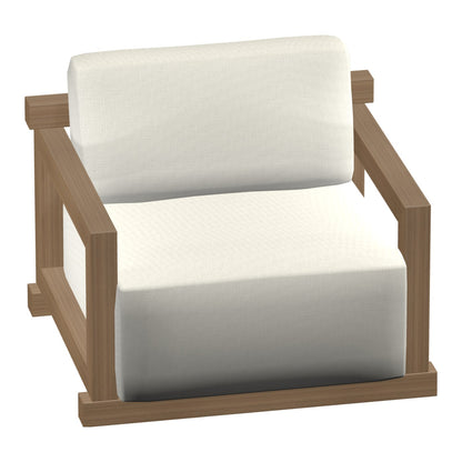 Castelle Talon Cushioned Lounge Chair in Teak frame finish (3D render)