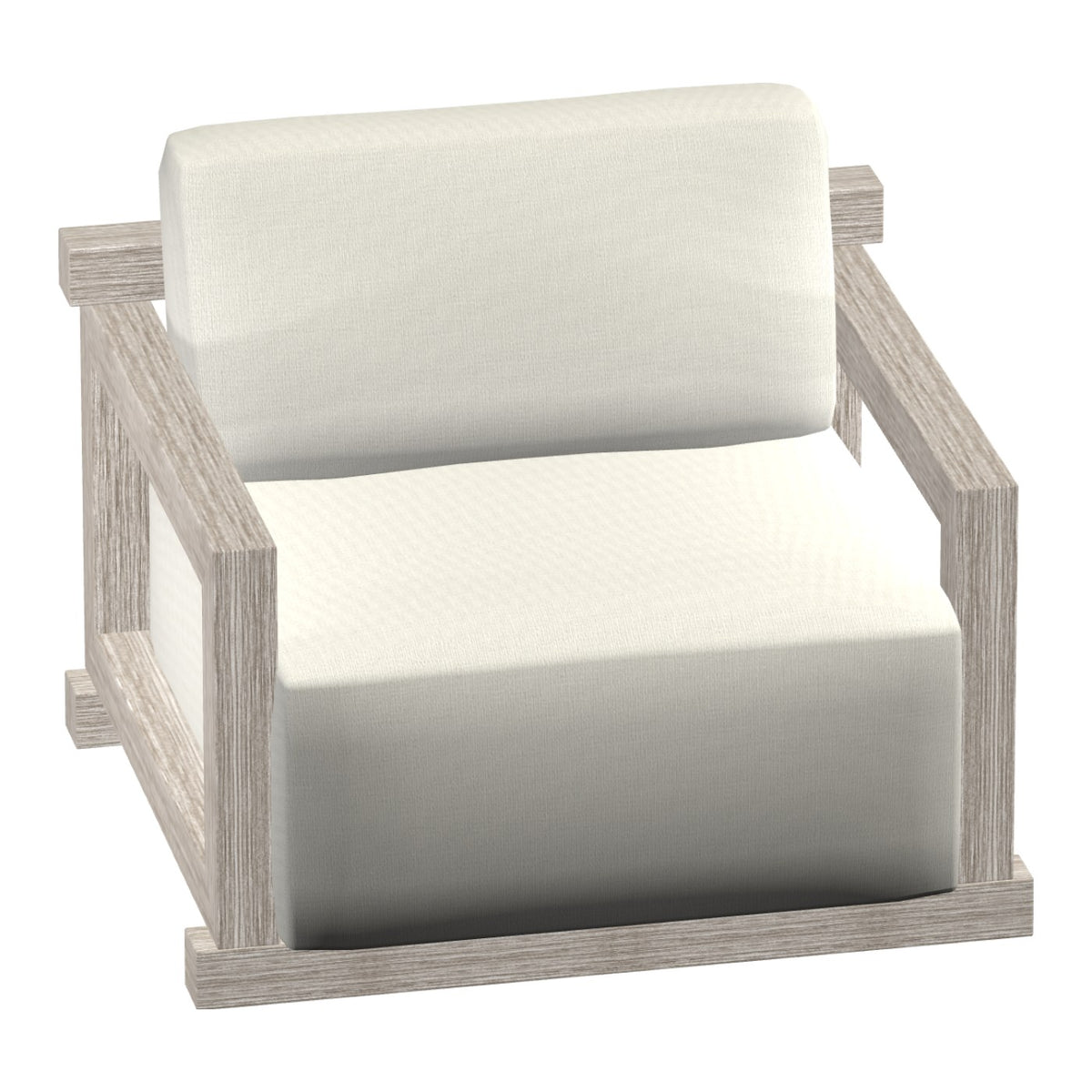 Castelle Talon Cushioned Lounge Chair in Weathered Gray frame finish (3D render)