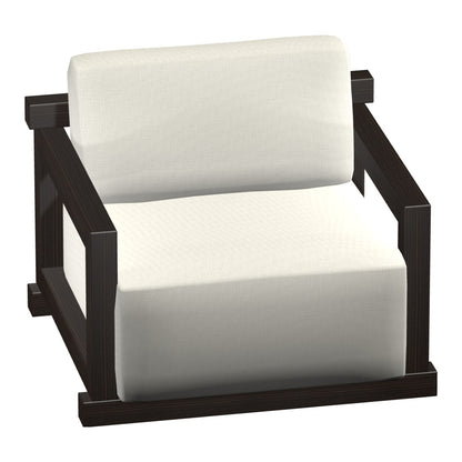 Castelle Talon Cushioned Lounge Chair in Weathered Mahogany frame finish (3D render)