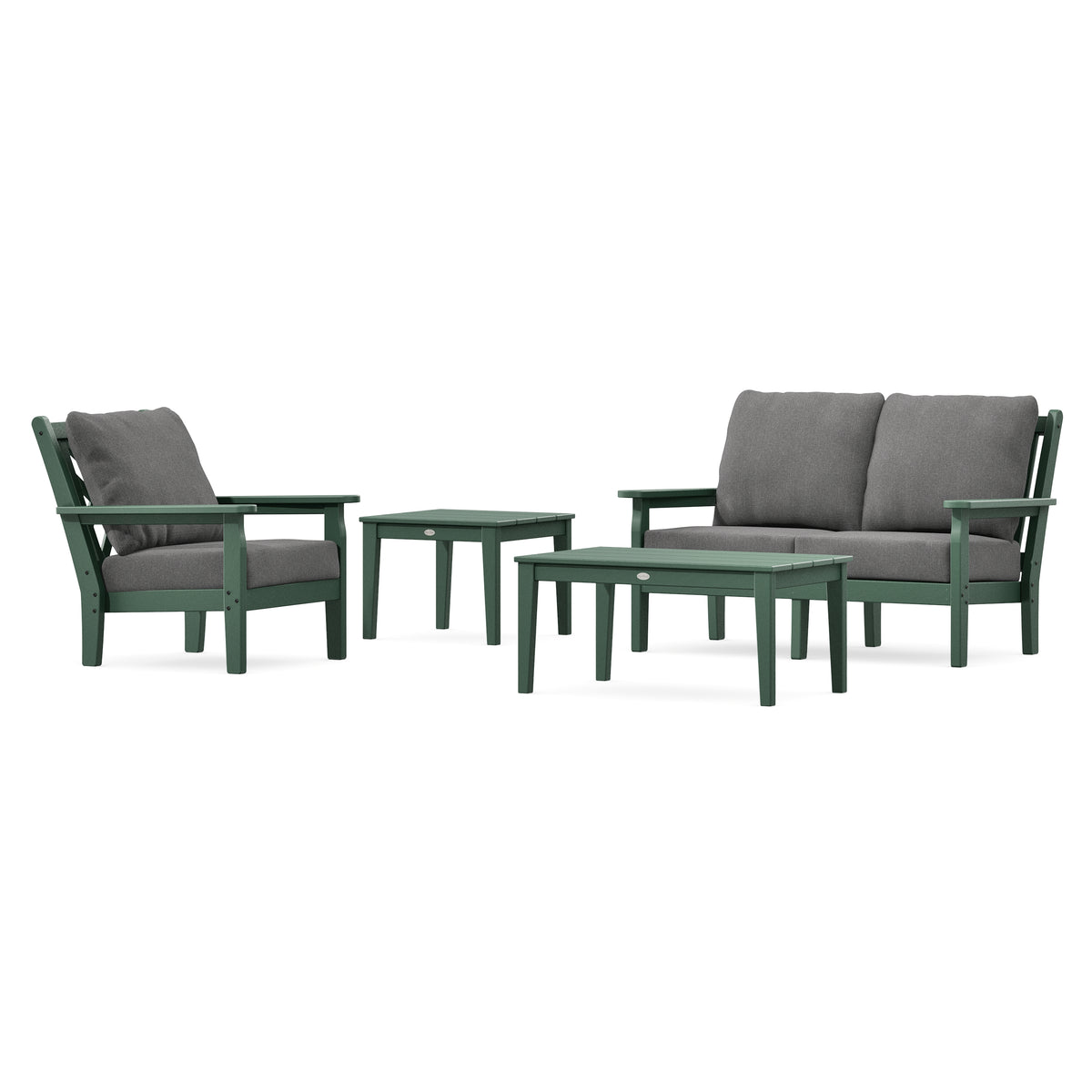 POLYWOOD Chippendale 4-Piece Deep Seating Set in Green