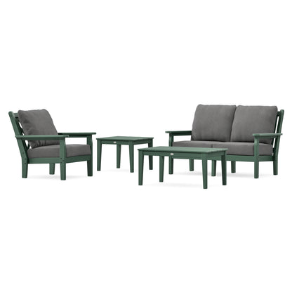 POLYWOOD Chippendale 4-Piece Deep Seating Set in Green