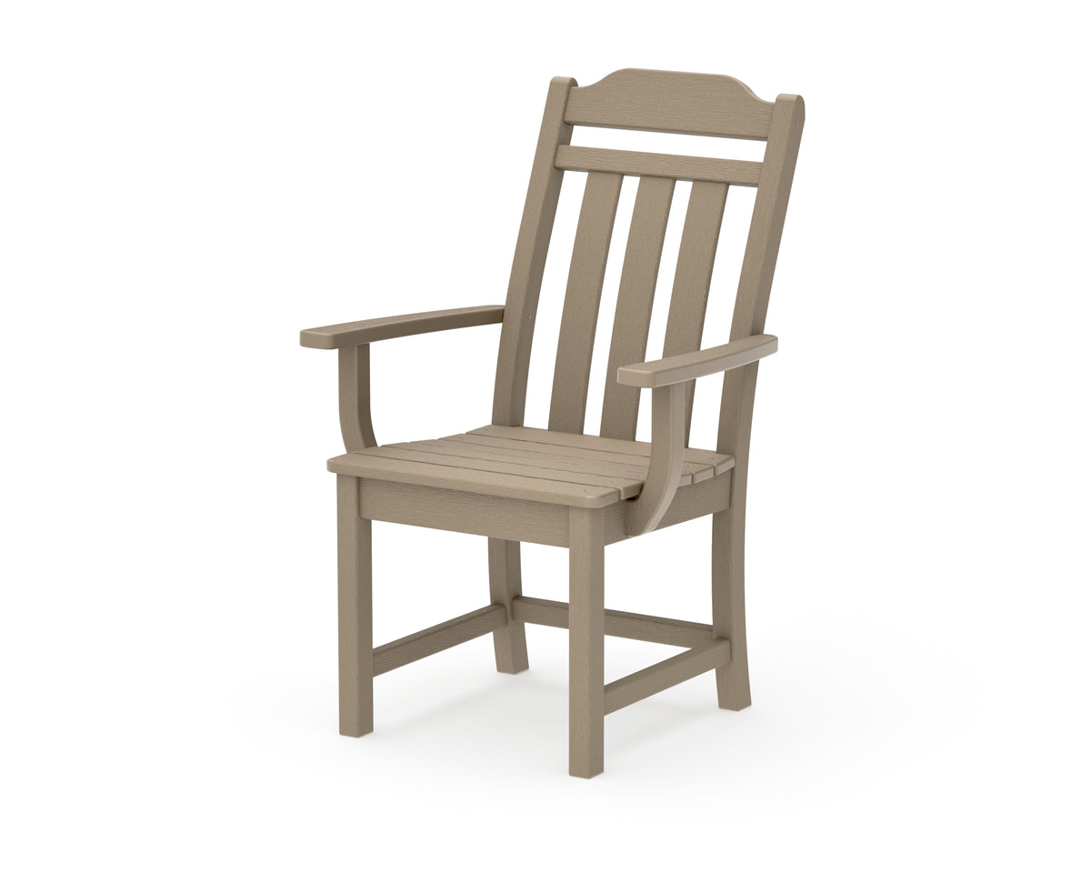 POLYWOOD Cottage Dining Arm Chair in Vintage Sahara