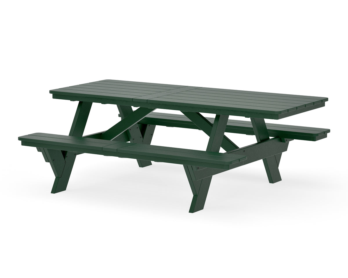 POLYWOOD Rockford 85” ADA Picnic Table in Green