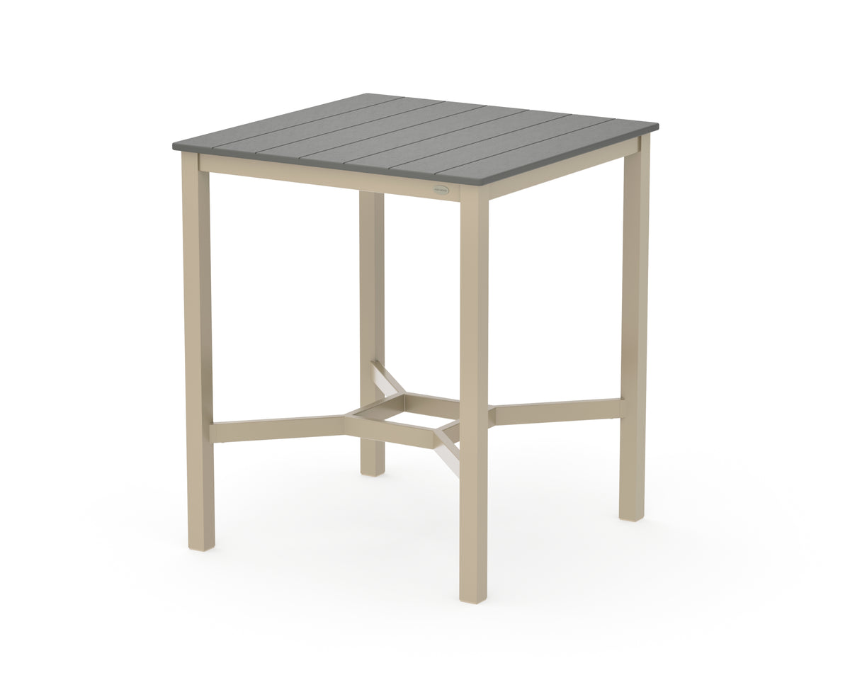 POLYWOOD Main Street 36 x 36 Bar Table in Sand / Slate Grey